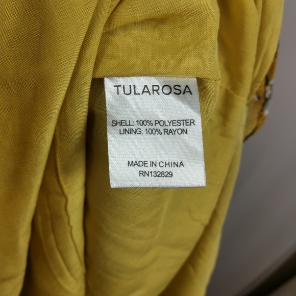NWT Tularosa Lily Dress Yellow Floral x Revolve - Picture 4 of 8